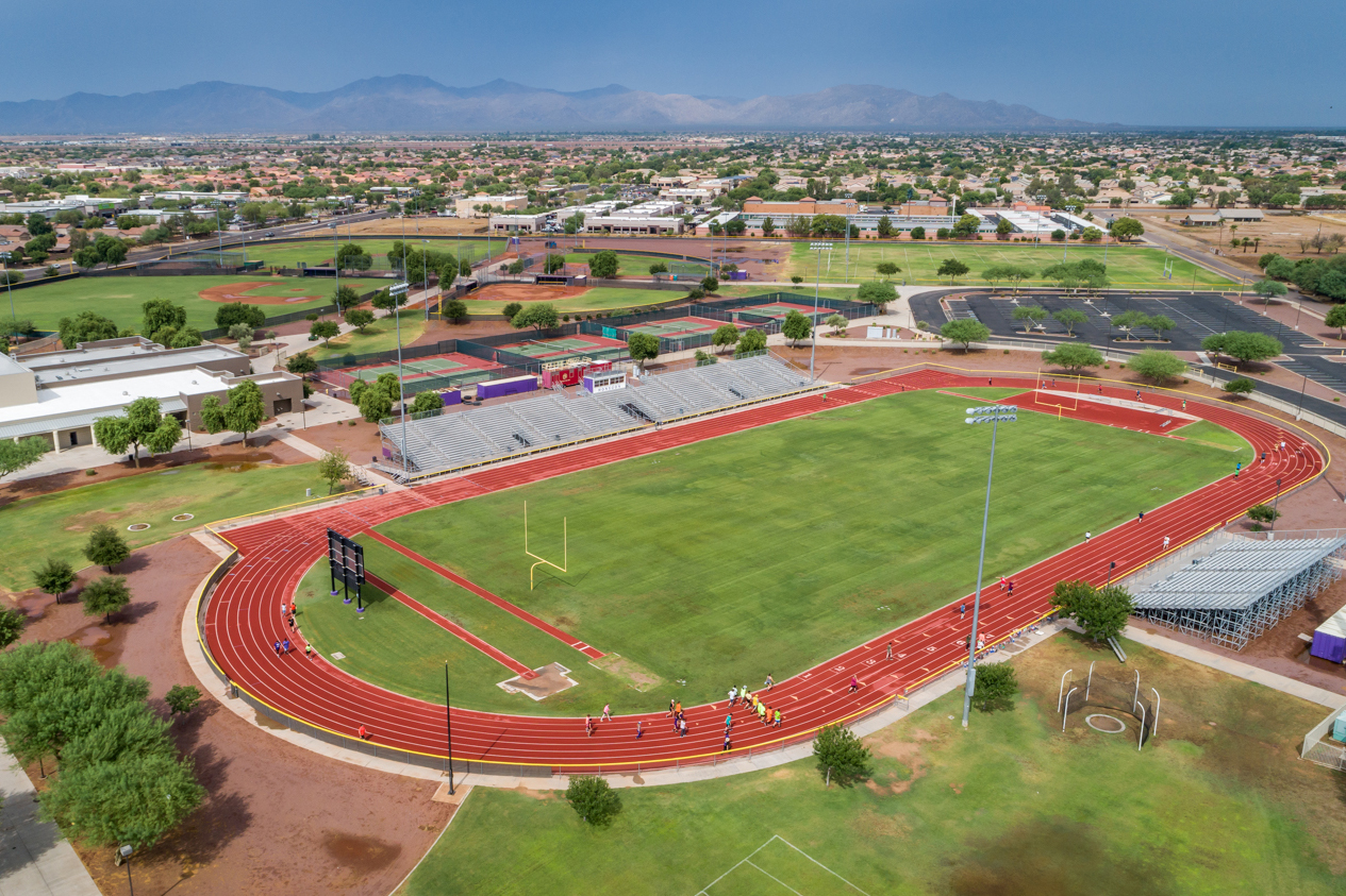 Aerial view of Valley Vista High School Football field